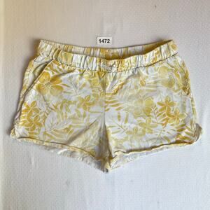 Old Navy Youth Girl Casual Shorts size XL (14-16) Floral Yellow & White Stretch